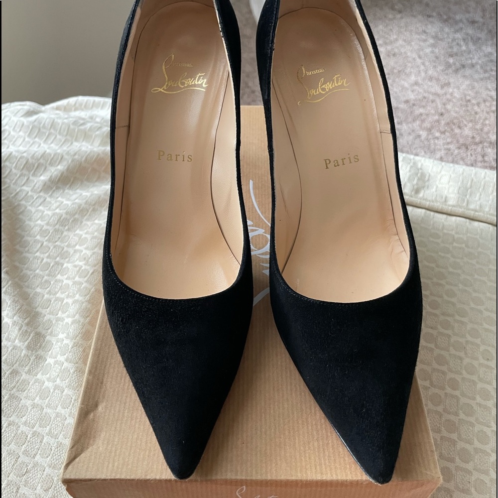 Christian Louboutin Kate 85 Suede Pumps